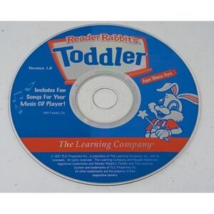 The Learning Company Reader Rabbit's Toddler Early Learning English CD PC Game